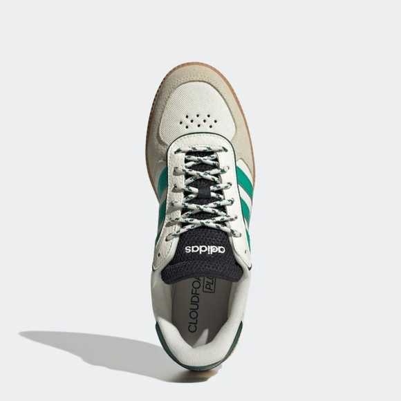 BNWT Adidas Women’s Breaknet Sleek Sneakers White Green Sz 11 Casual Tennis - Picture 6 of 10